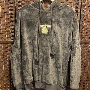 Star Wars Themed Fuzzy Hoodie - Baby Yoda (Grogu)